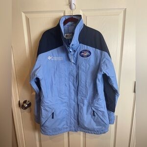 Columbia NBC 2002 Salt Lake Olympics  Light Blue and Black Winter Jacket